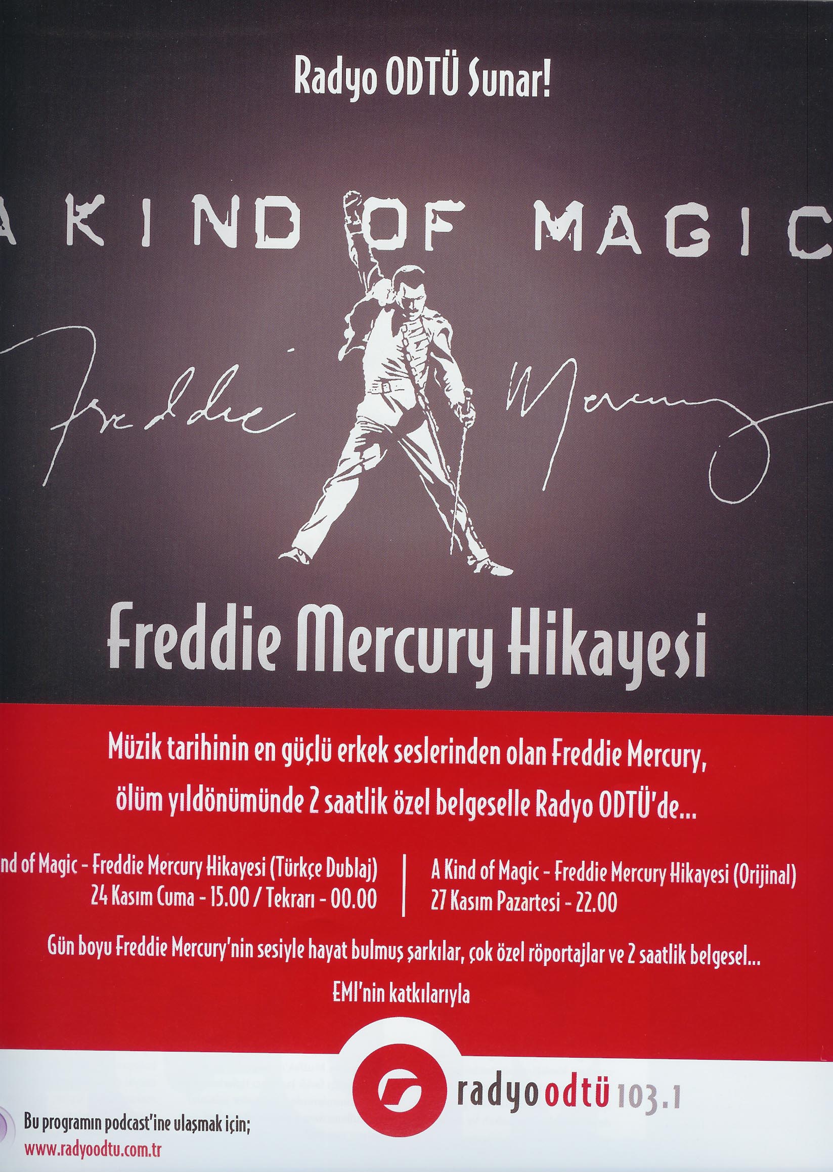 Ad for Freddie Mercury Story on Turkish radio